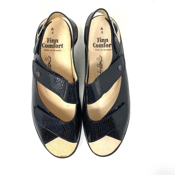 FinnComfort Womens Djerba 3703 Black Kenia Sandals - Picture 5 of 9